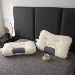 Customizable Modern Knitted Cotton Neck Support High Grade Massage Pillow with Polyester Fiber Filling for Bedroom Use