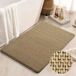 Customizable Non Slip Machine Washable Chenille Bath Mat Super Absorbent Quick Dry Area Rug Bathroom Floor Mat