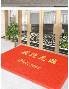 Customizable Non-slip Dust-absorbing Synthetic Door Mats Washable Spray Dyed Wire Loop Floor Mat for Entrances Elevators for