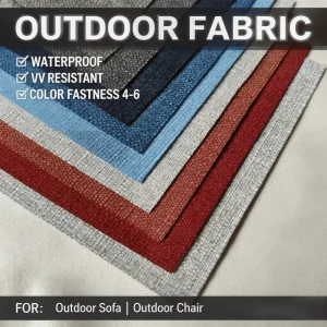 Customizable Olefin Outdoor Fabric Waterproof UV Protection 4 6 Color Fastness 800 1000 Hour Outdoor Use for Sofa Chair