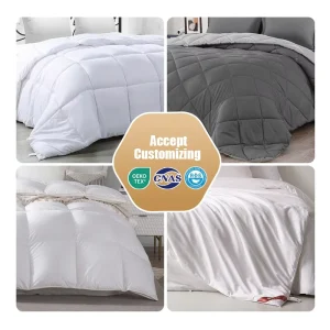 Customizable Patchwork Duvet Quilt Comforter Solid Color King Queen Size All Season Polyester Microfiber