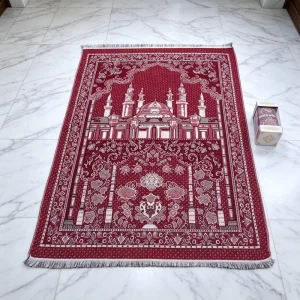Customizable Polyester Muslim Prayer Mat Set Washable Travel Home Use Exquisite Gift Box Bulk Order Friendly for Distributors
