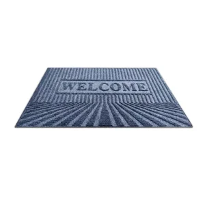 Customizable Polyester Needle Punched Double Rib Mat TPE Doormat Outside Outdoor Front Door Mat