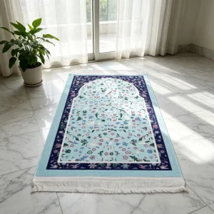 Customizable Polyester Sajadah Muslim Prayer Mat Turkish Style Comfortable Soft Cushioned Washable Travel Home Prayer Rug