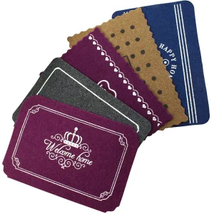 Customizable Print Kitchen Mat Rectangle Floor Mat Non-slip Sole Dust Removal PP Door Mat