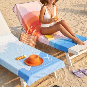 Customizable Printed Sand Resistant Outdoor Summer Activities Extra Large Beach Towel Easy to Carry