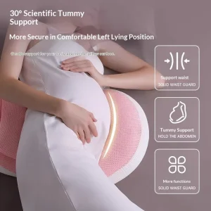 Customizable Round Maternity Pillow with Waist & Belly Support Side Sleeping Polyester Cotton Filling