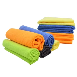 Customizable Size/Color 40*40cm 350gsm Microfiber Towel Grey/Blue/Yellow/Green/Orange Super Absorbent for Kitchen Cleaning