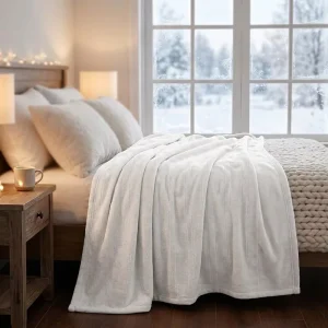 Customizable Size Electric Heated Blanket 200gsm Flannel ETL Certified Universal Voltage (110V-240V) Winter Bedroom Use