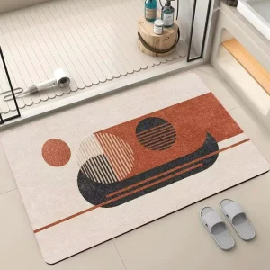 Customizable Soft Comfortable Quick Dry Water Absorbent Non Slip Door Home Area Diatomite Bath Mat Carpet Rug