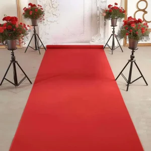 Customizable Sticky Backing Outdoor Event Wedding Red Carpet Runner Rugs Long Felt Aisle Runner for Wedding