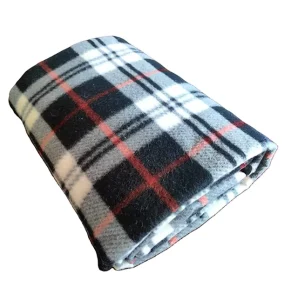 Customizable Two-Sided Knitted Picnic Blanket 100% Polyester Raschel Plaid Mat Waterproof Striped Outdoor Travel