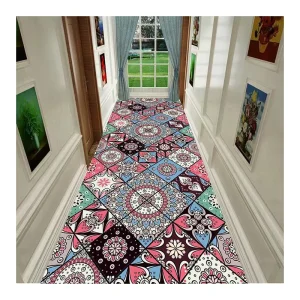 Customizable Wall to Wall Polyester Hallway Carpet and Rug Rolls Non slip Decoration