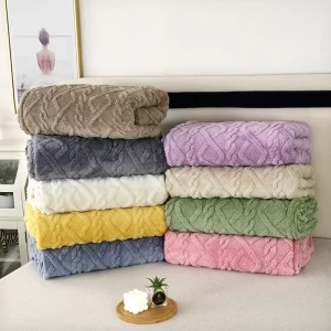 Customizable Winter Print Breathable Comfortable Sofa Flannel Taffeta Blanket on the Bed 100% Polyester Anti Dust