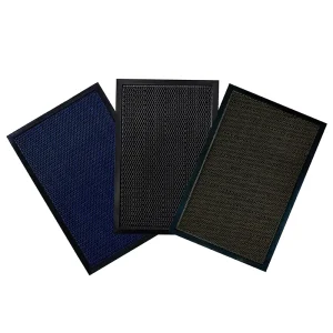 Customizable Woven Polyester Waterproof PVC-coated Backing Thin Floor Mat Modern Striped Design Anti-slip Elastic Door Mat