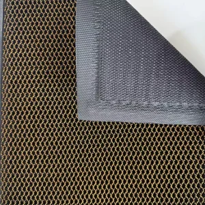 Customizable Woven Polyester Waterproof Square Floor Mat Modern Striped Design Anti-slip Elastic PVC-coated Backing Door Mat