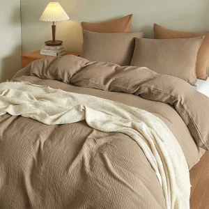 Customization 100% Cotton Geometric Pattern Home Use 3 Piece Soft Quilted Duvet Cover Set