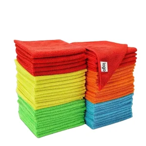 Customization Logo Microfiber Towel Absorbent Quick Dry Window Kitchen Glasses Car Wash Cloth Microfiber Cleaning Cloths