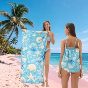 Customization Microfiber Beach Towel Printed Portable Seaside Pool Swimming Beach Towels High Absorbent Quick Drying Towels