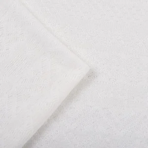 Customization Solids White 21STR 65% Polyester 35% Rayon Soft Knitted Fabric for Women Clothing