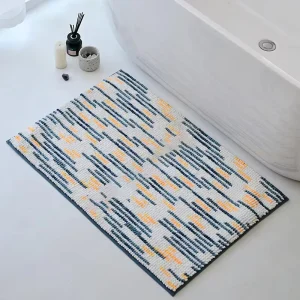 Customization Space Dyed Chenille Door Mats Spray Latex Anti slip Shaggy Floor Mat for Bath Room and Living Room