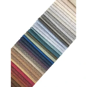 Customize Color Yarn Dyed Breathable Waterproof Flame Retardant Medium Weight Jacquard Backing Sofa Car Tapestry Linen Look