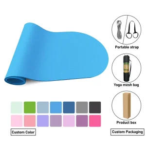Customize Eco friendly TPE Yoga Mat Durable Fitness Mat Double Sided Anti slip Texture Easy to Clean