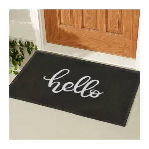 Customize Embossed Welcome Door Mat Durable Entry Way Rug Coil Pvc Front Door Mat