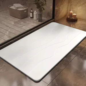 Customize Fast Water Drying Super Absorbent Non slip Diatomite Earth Bath Mats Stone Bath Mat for Bathroom