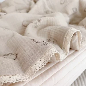 Customize Pattern Color Solid Printing Factory Outlet Muslin Cotton Duvet Cover Set 3pcs