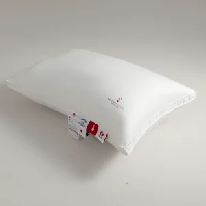 Customize Solid Color White Couple Pillow Silk Neck Goose Feather Pillow Cotton Top OEM for Hotel Bed