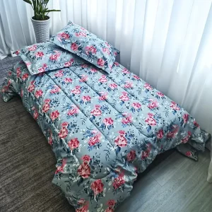 Customize Super Soft Printed Floral Comforter Sets King Size Luxury Bedding Sets 7 Pieces Comforter