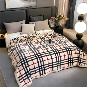 Customize Thick King Size Warm Double Bed 8kg Raschel Blanket Throw for Winter