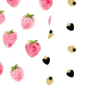 Customize Woven Printed Strawberry Pattern (13 Patterns) Plain Fabric Use for Lining, Tide Suit