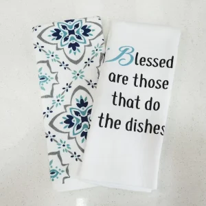 Customized 100% Cotton Washable Kitchen Terry Towel Dish Washing Sublimation Printed Reusable Kitchen Towel