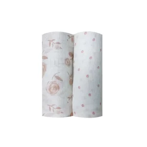 Customized 100% Organic Cotton Baby Muslin Blankets European American Style Anti Bacteria Soft Skin Friendly Grade