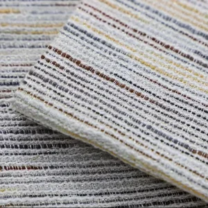 Customized 100% Polyester Breathable Knitwear Fabric with Stripes for Manufacturing Shoes and Bags