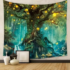 Customized 100% Polyester Tapestry Woven Custom Wall Tapestry Digital Heat Transfer Printing Floor Tapestry
