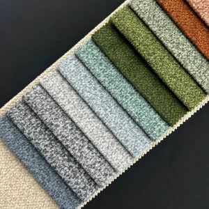 Customized 100% Polyester Warp Knitted Linen Style Sofa Fabric Jacquard Furniture Pillow Cover