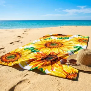 Customized 250g Brushed Cotton Child Knitted Beach Towel Heavyweight Large Absorbent Bath Towel for Resorts