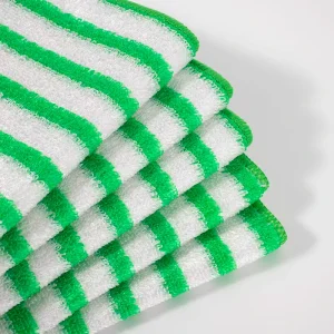 Customized 25x25cm Reusable Absorbent Eco Friendly Bamboo Fiber Dish Towels for Kitchen Cleaning