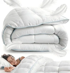 Customized All Season Down Alternative Comforter Skin friendly Fabric 250 300GSM Washable Box Stitching for Five Star Hotel