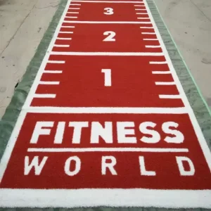 Customized Artificial Grass Carpet Gym Mat Factory Plastic Putting Green for Outdoor Fitness Gym and Indoor Sled Running Track