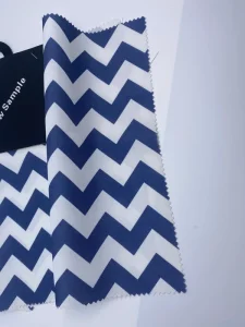 Customized Blue and White Striped Waterproof and Windproof 100% Polyester Fabric for Sunscreen and Shade Umbrella