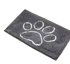 Customized Brand new Chenille Bath Mat Non slip Waterproof PET Friendly Home & Hotel Use Modern Design