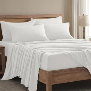 Customized Breathable Luxury Bedding Set Deep Pocket 6 Piece Bed Sheet Set