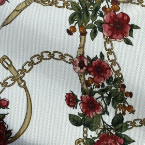 Customized Bullet Fabric Liverpool Floral Print Knit Fabric For Headbands
