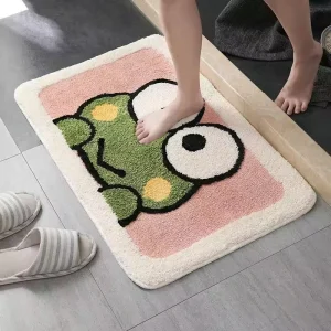 Customized Cartoon Anti Slip Quick Dry Tufted Floor Mat Cute Plush Shaggy Microfiber Bath Mat