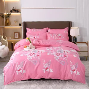 Customized Cartoon Plant Printing Bedding Set Pillowcase Duvet Cover Set Microfiber Sheets