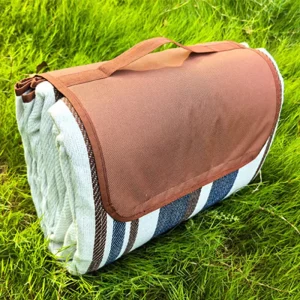 Customized Color Logo Foldable Picnic Blanket Waterproof Extra Large Beach Picnic Blanket Mat